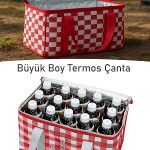 Kırmızı Pötikareli Termos çanta